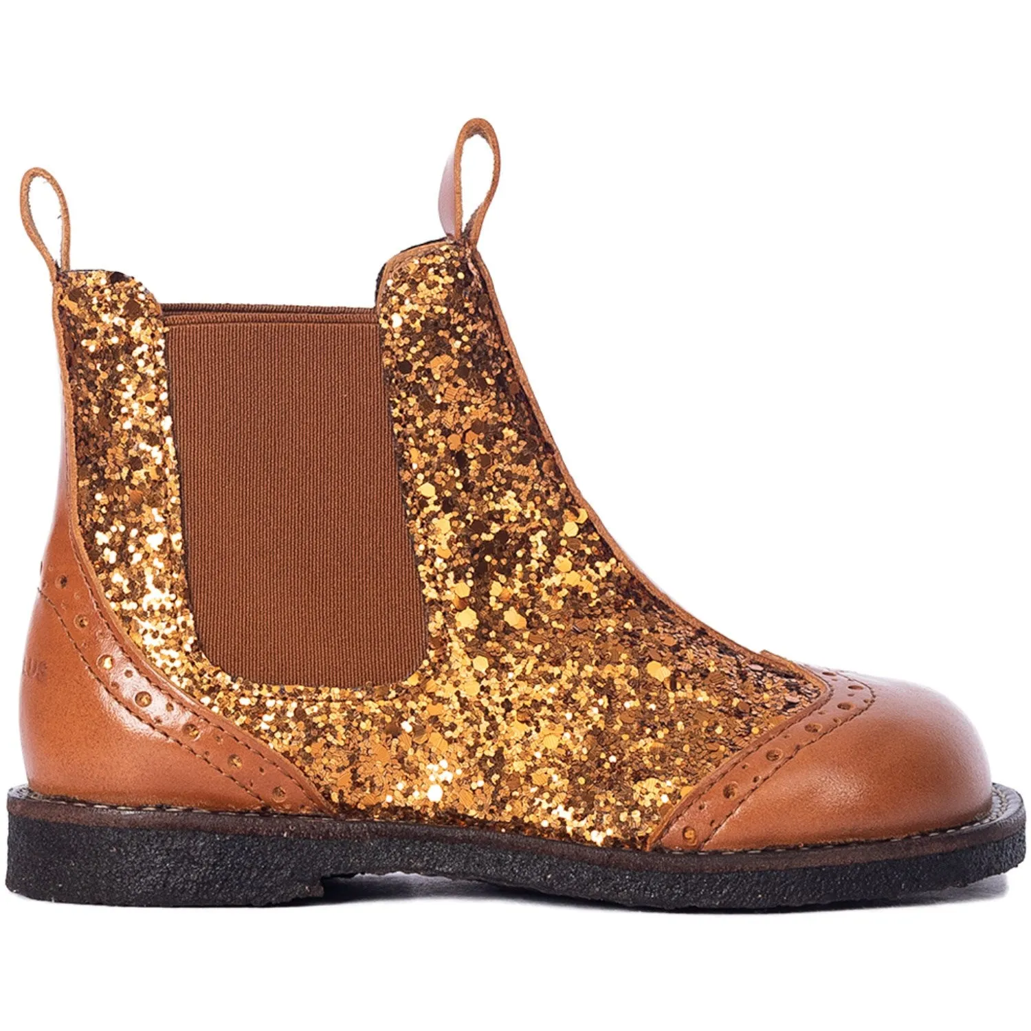 Angulus Bronze Glitter/CAndnac/CAndnac Chelsea Boot Mittel mit Funkelndem Bronze Glitter.