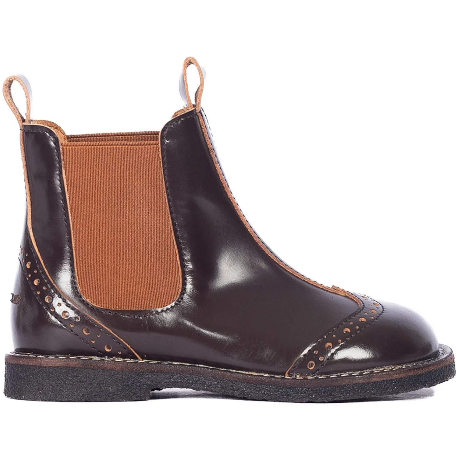 Angulus Brown/CAndnac Chelsea Stiefel Mittel BrAndue Hulmønster