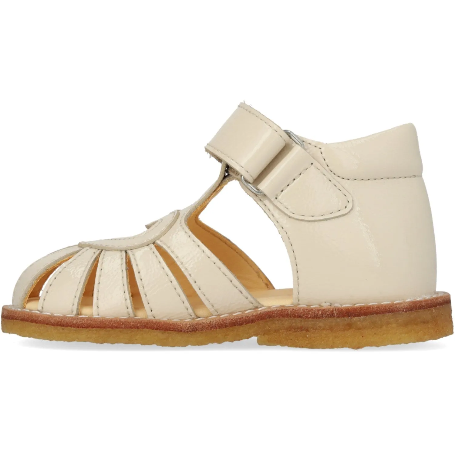 Angulus Buttermilk Anfänger-Herzsandalette mit Klettverschluss