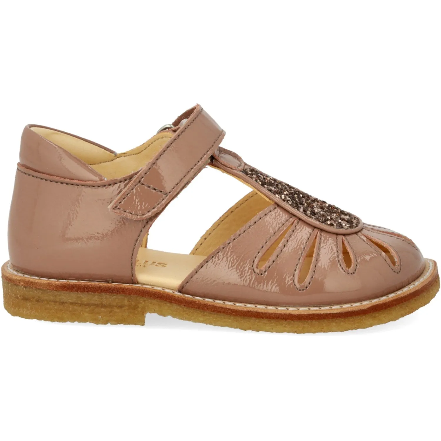 Angulus Clay/Clay Glitzer-Sandalette mit Tropfen-Detail in funkelndem Glitzer