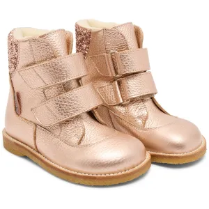 Angulus Kupfer/Ahorn Glitzer Tex Stiefel mit Klettverschluss
