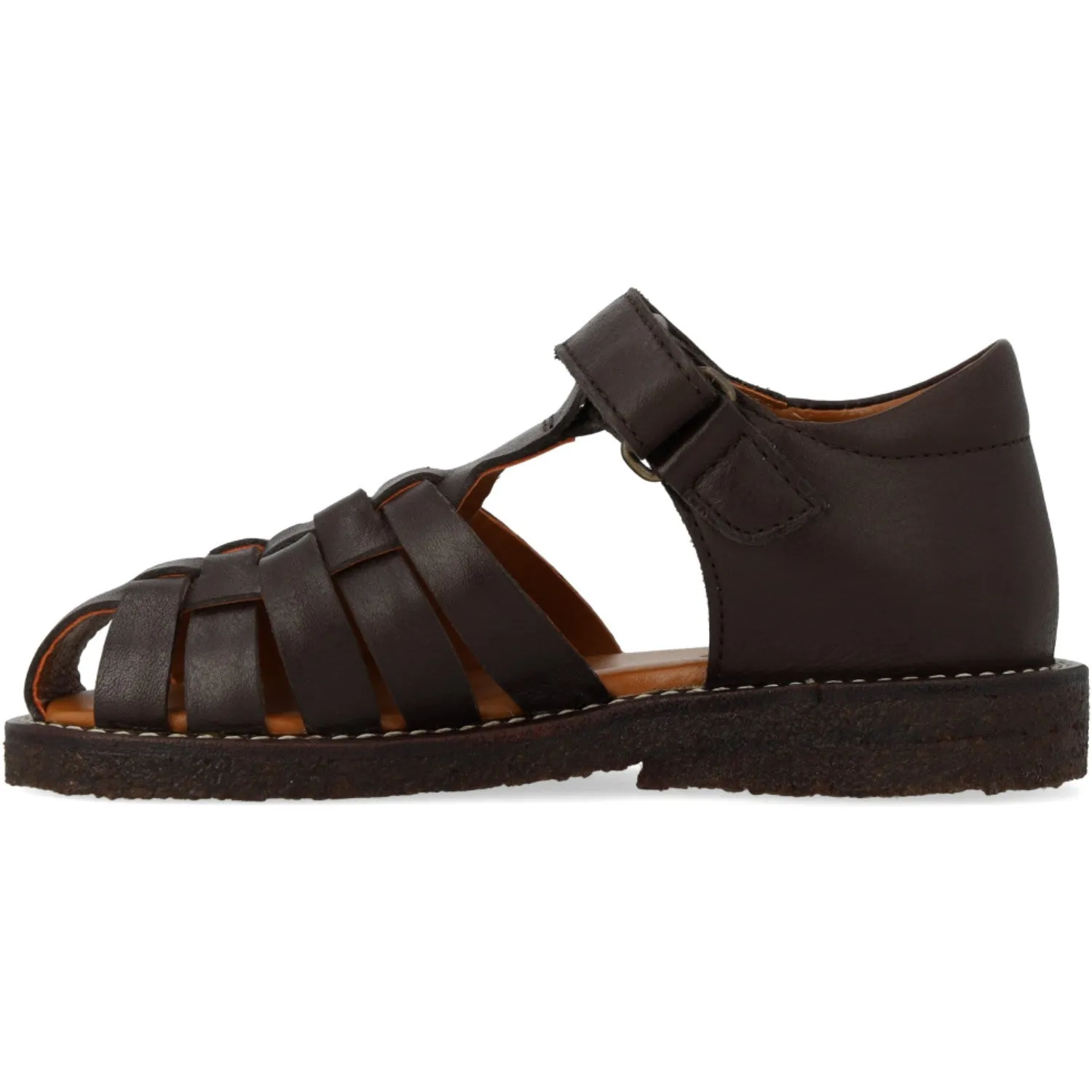 Angulus Dunkelbrauner Geflochtener Leder-Sandal