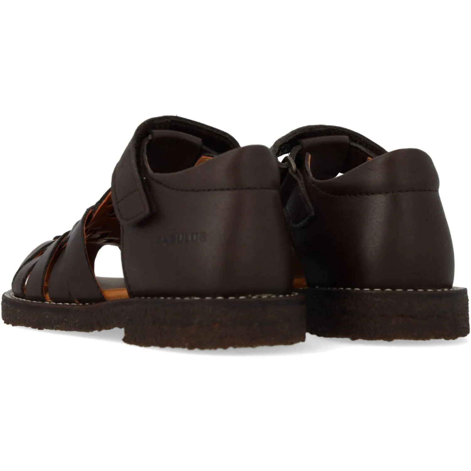 Angulus Dunkelbrauner Geflochtener Leder-Sandal