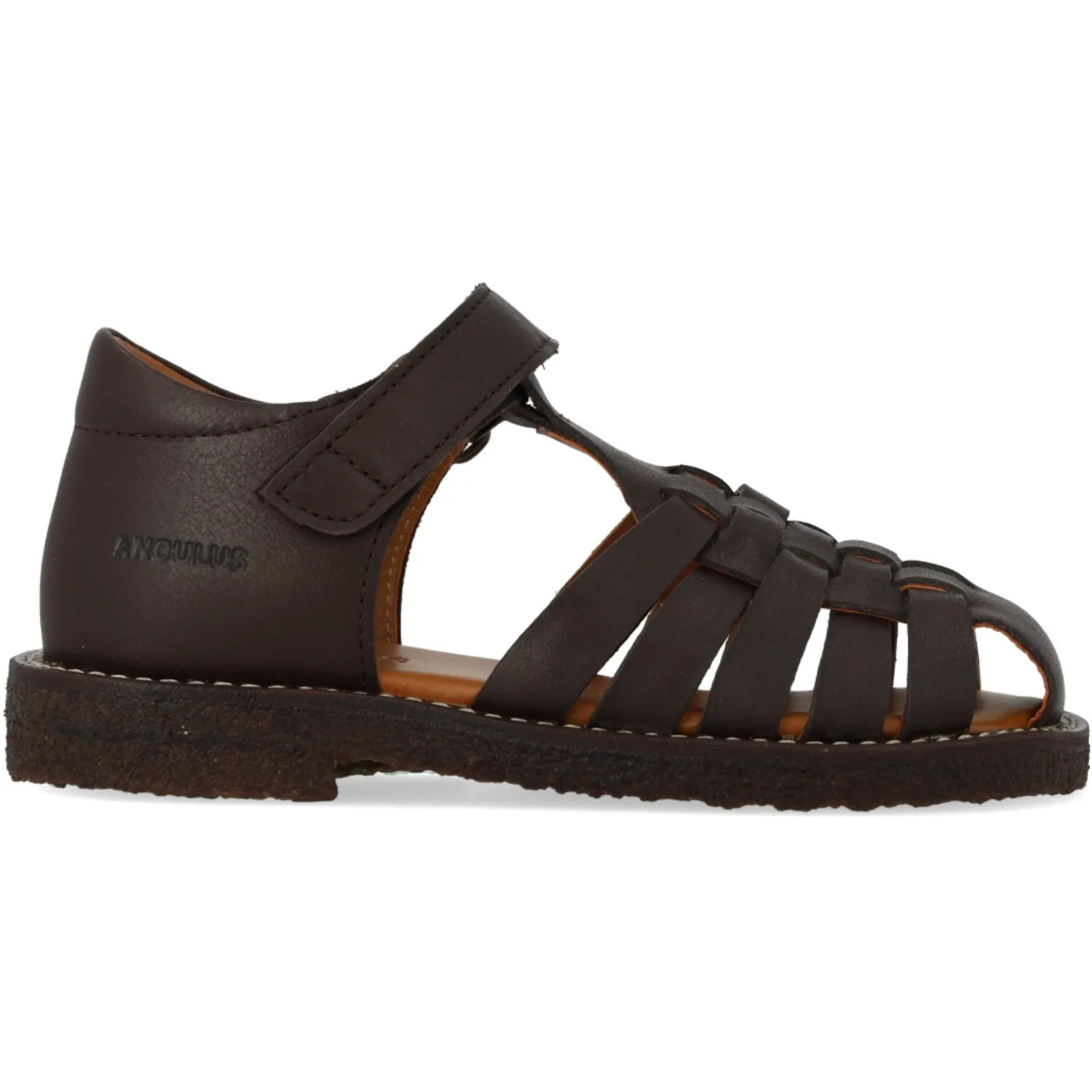 Angulus Dunkelbrauner Geflochtener Leder-Sandal