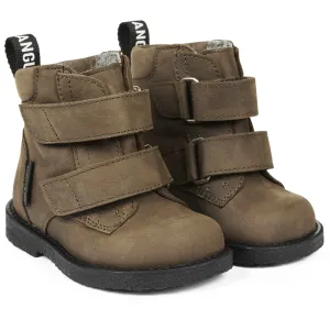 Angulus Dunkeloliv Beginner Tex Boot mit Logo-Band und Klettverschluss