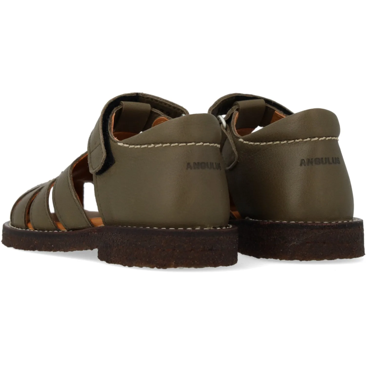 Angulus Forrest/Marshland Druck Leder Sandale Mittel Sternendetail