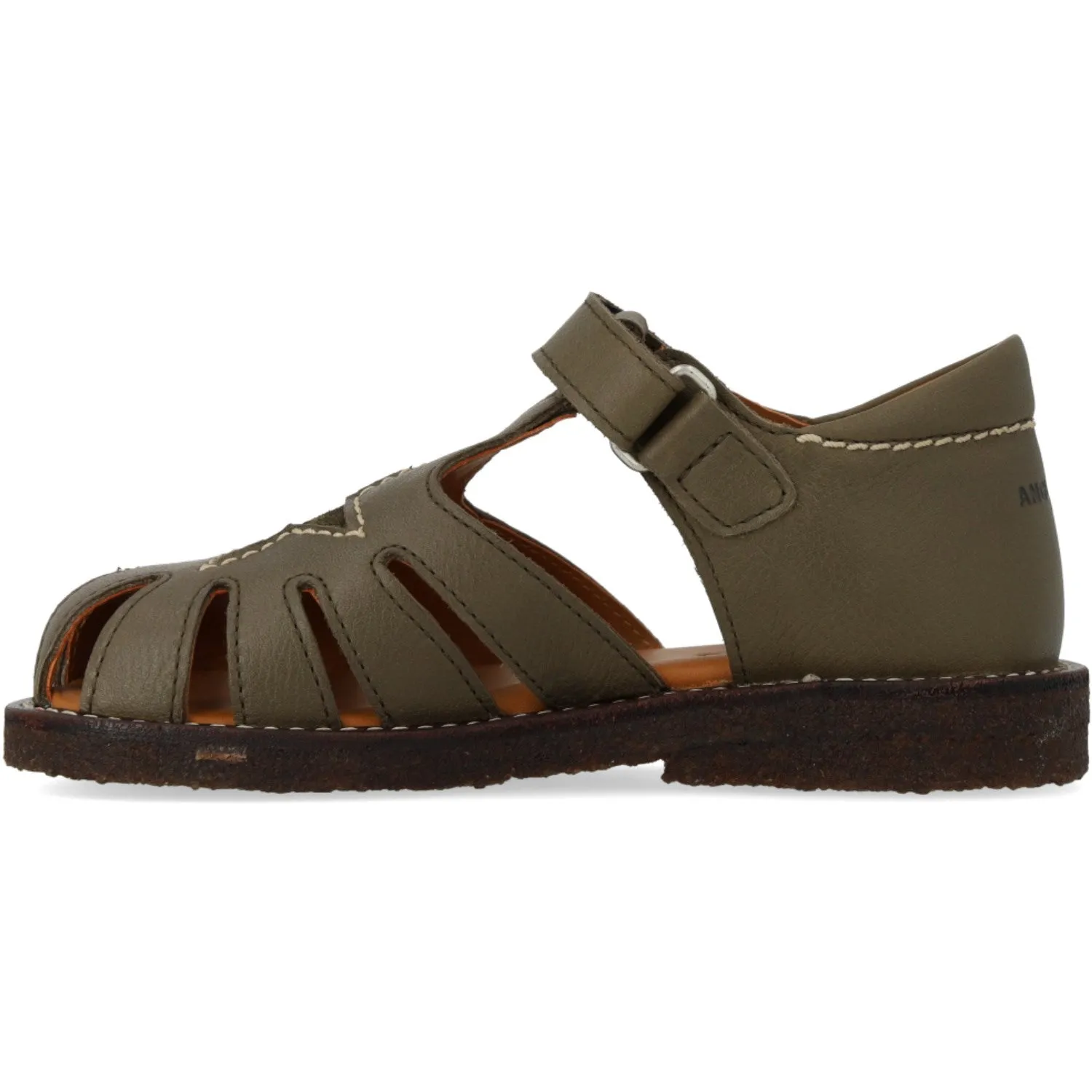 Angulus Forrest/Marshland Druck Leder Sandale Mittel Sternendetail