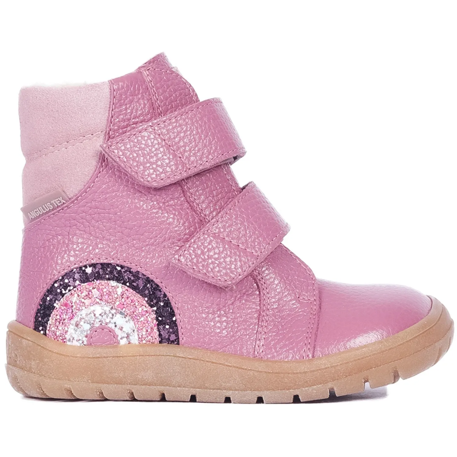 Angulus Heather/Mauve/Glitter Tex Boot mit funkelndem Glitzerregenbogen