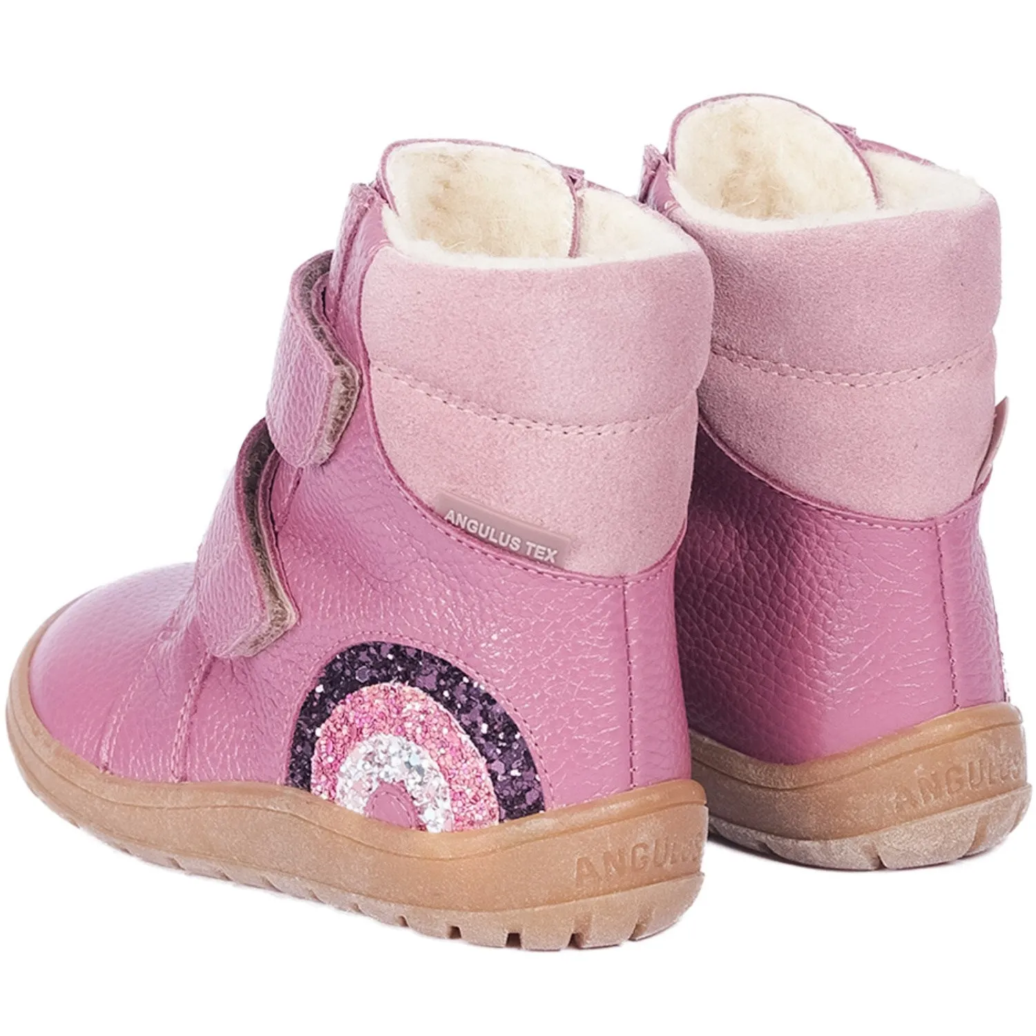 Angulus Heather/Mauve/Glitter Tex Boot mit funkelndem Glitzerregenbogen