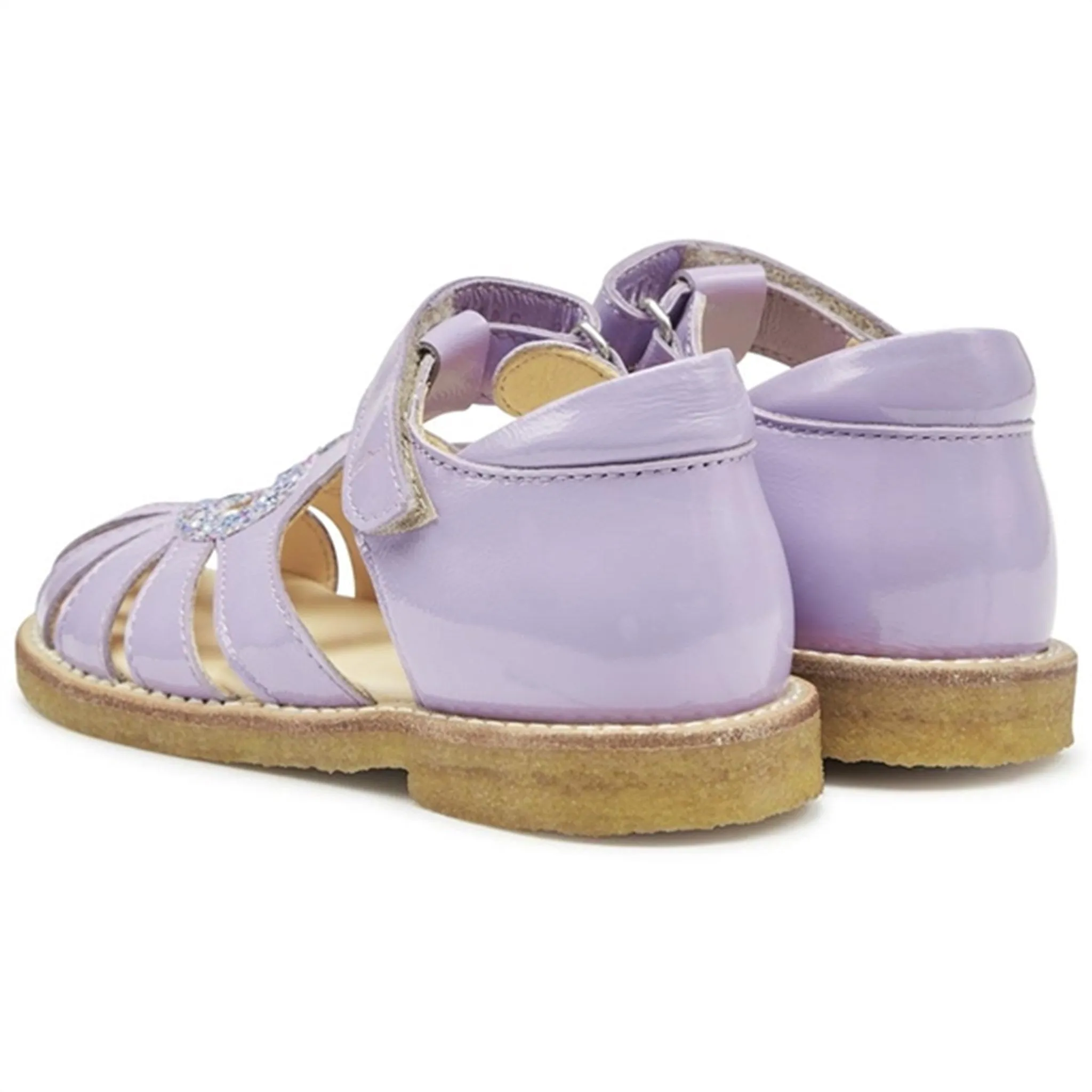 Angulus Hjerte Sandalen Lila/Konfetti Glitzer