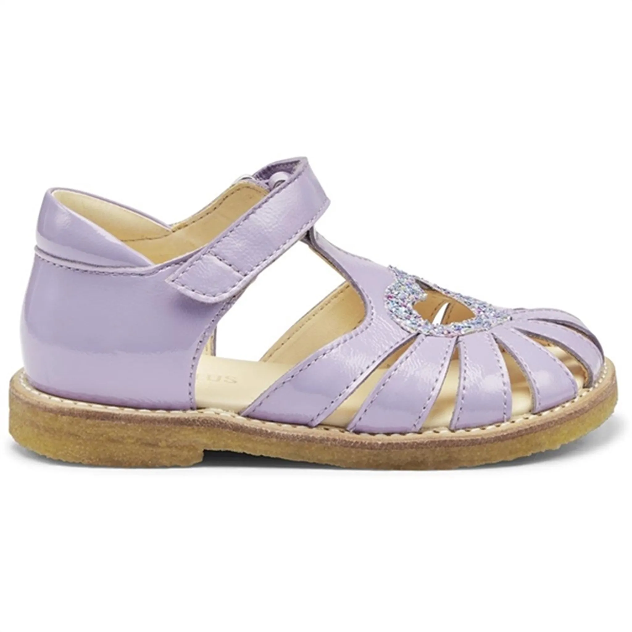 Angulus Hjerte Sandalen Lila/Konfetti Glitzer