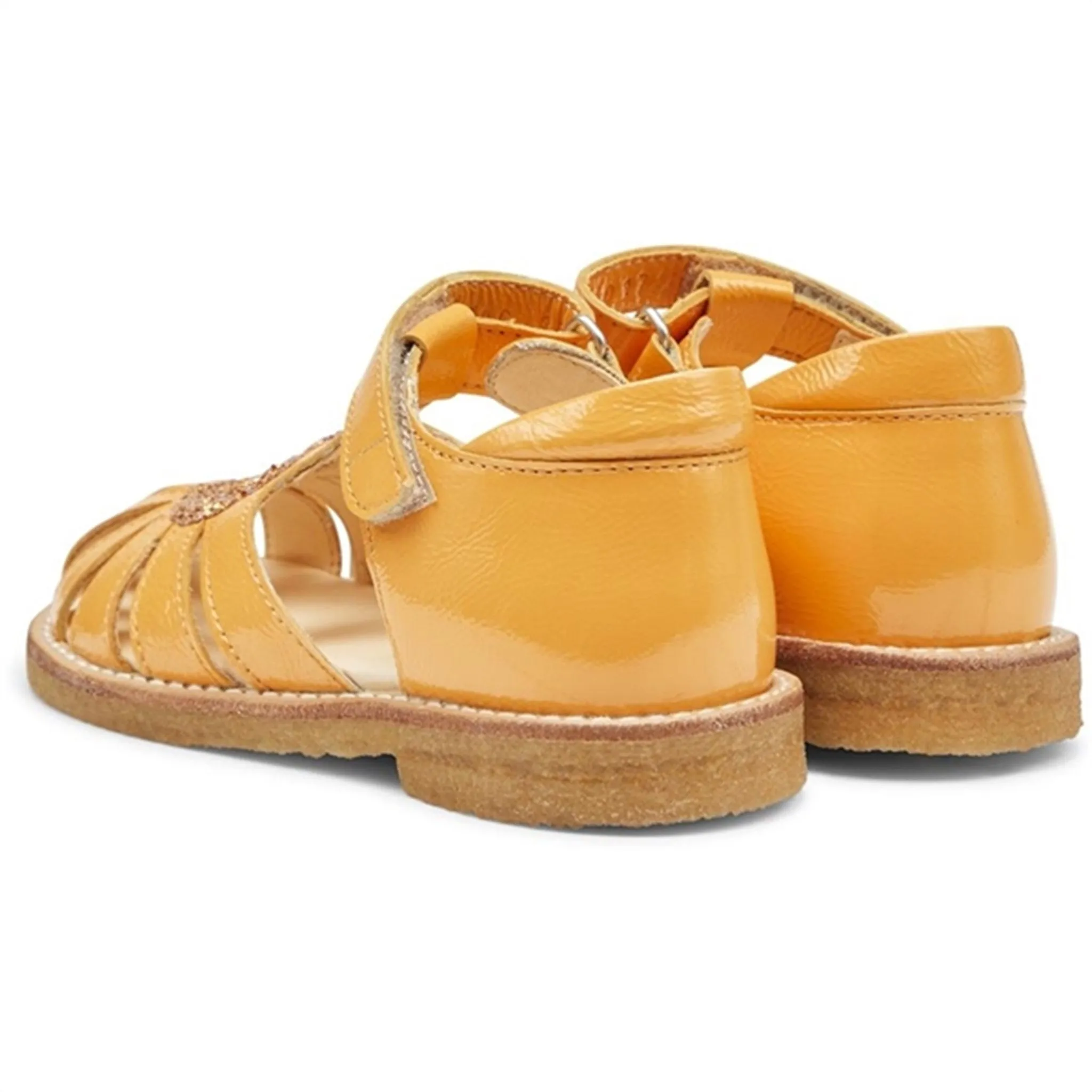 Angulus Hjerte Sandalen Mandarin/Mandarin Glitzer