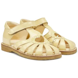 Angulus Hjerte Sandalen Sanftes Gelb/Ananas Glitzer