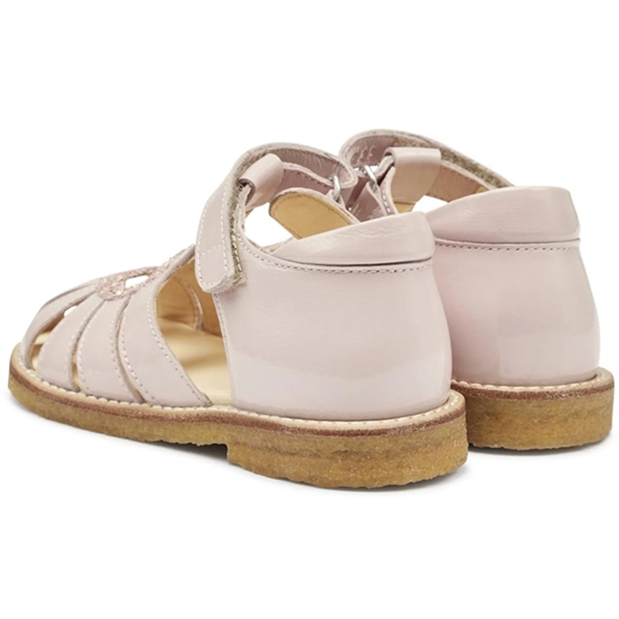 Angulus Hjerte Sandalen Blassrosa/Rosa Glitzer