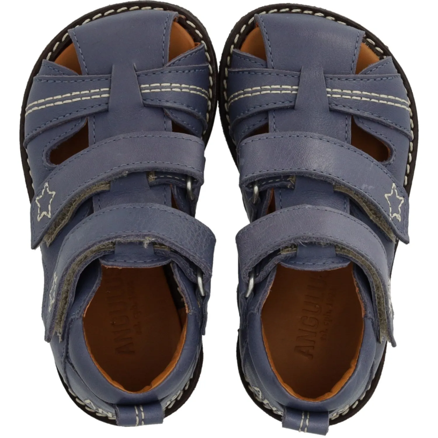 Angulus Indigo Sandalen Mit Sternstickerei