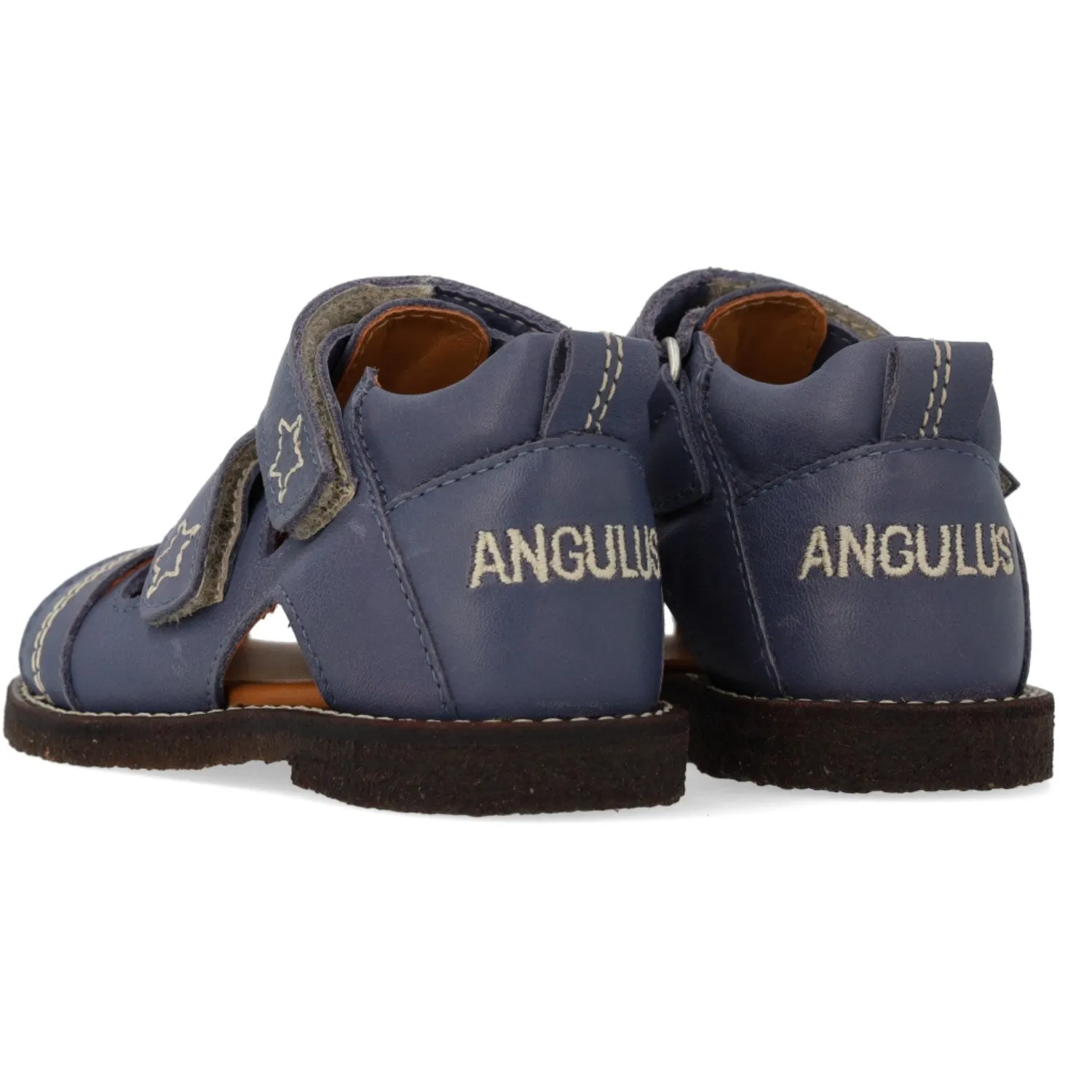 Angulus Indigo Sandalen Mit Sternstickerei