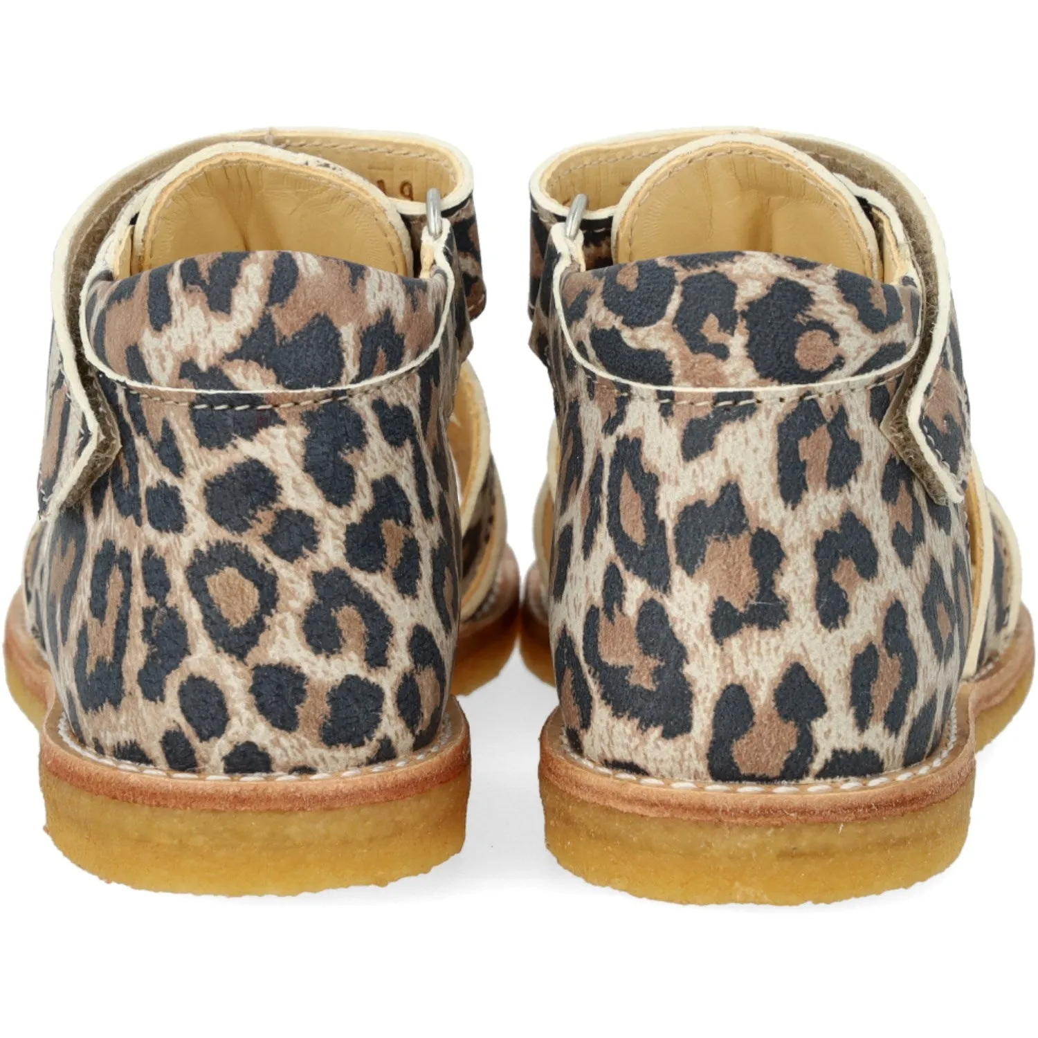 Angulus Leopard Wildleder Beginner Sandale Mittel mit Klettverschluss