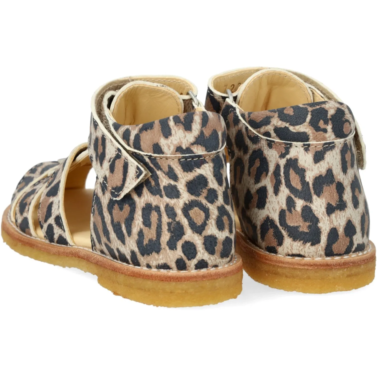 Angulus Leopard Wildleder Beginner Sandale Mittel mit Klettverschluss