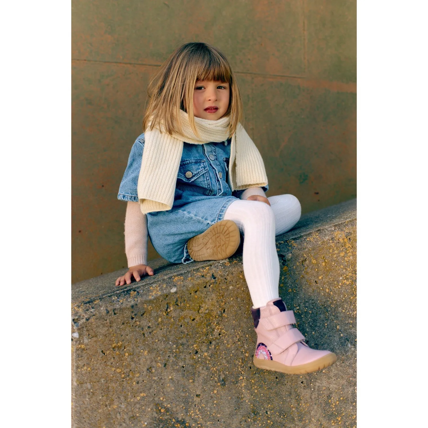 Angulus Mauve/Staubige Aubergine Tex-Stiefel Mit Funkelndem Glitzerregenbogen