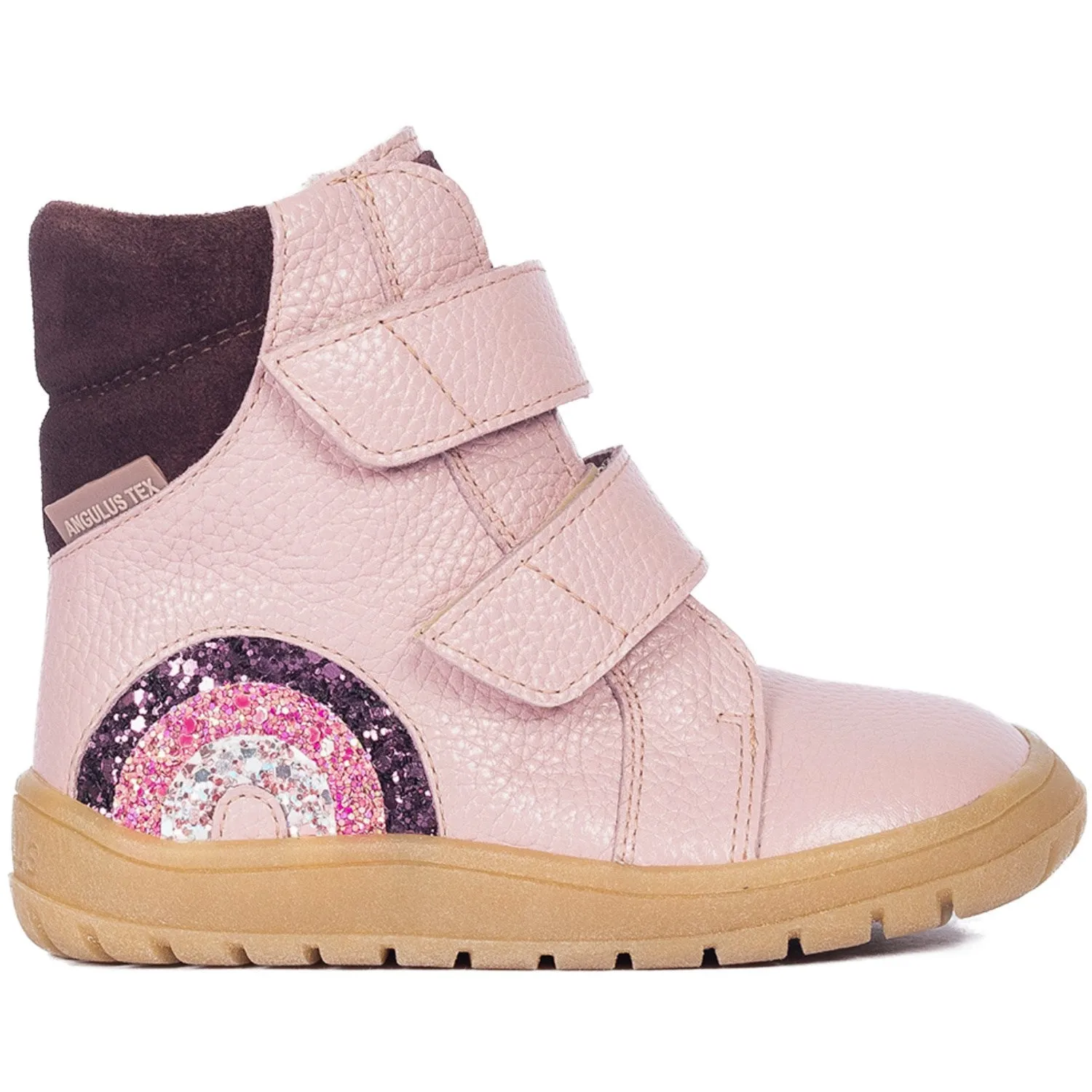 Angulus Mauve/Staubige Aubergine Tex-Stiefel Mit Funkelndem Glitzerregenbogen