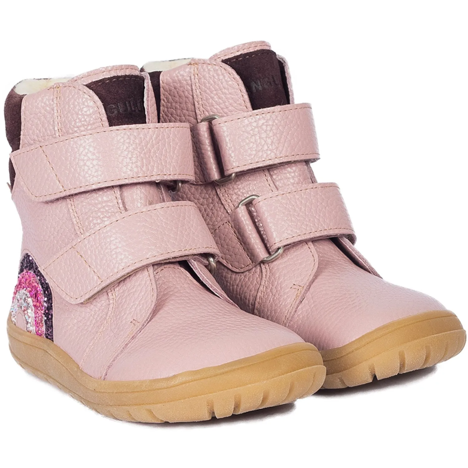 Angulus Mauve/Staubige Aubergine Tex-Stiefel Mit Funkelndem Glitzerregenbogen