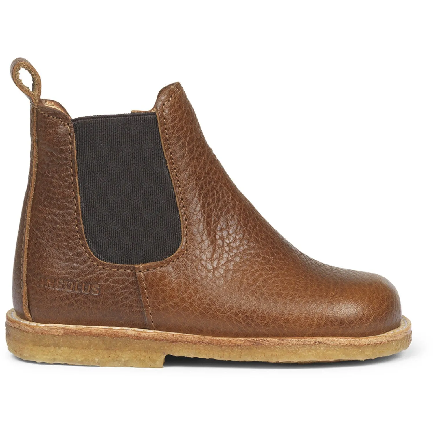 Angulus Mittelbrauner Klassischer Chelsea-Stiefel mit Gummizug und Reißverschluss