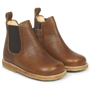 Angulus Mittelbrauner Klassischer Chelsea-Stiefel mit Gummizug und Reißverschluss