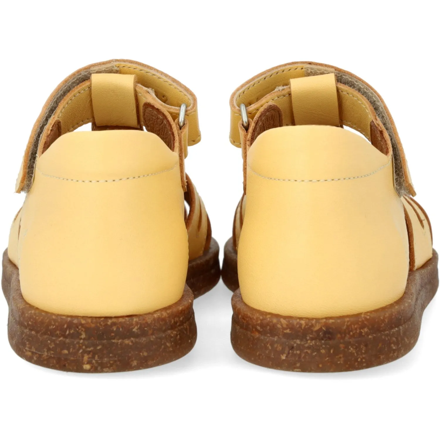 Angulus Mellow Yellow/Ananas Glitzer Leder Herz Sandale mit funkelndem Glitzerherz
