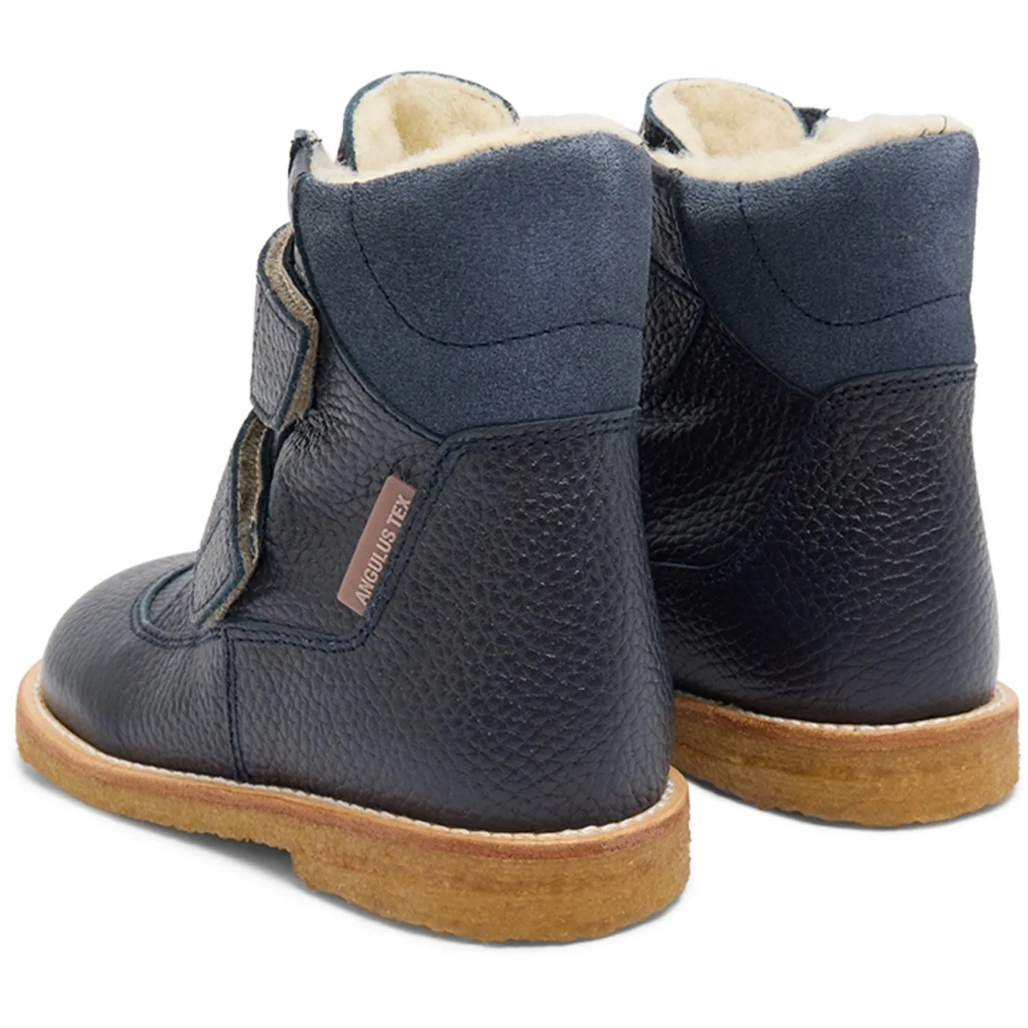 Angulus Navy/Blau FAnd Tex-Stiefel Mittel mit Klettverschluss