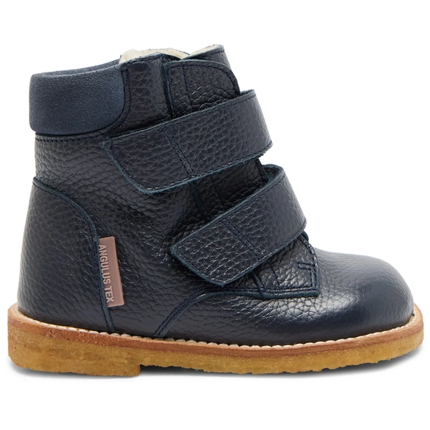 Angulus Navy/Blauer Nebel Anfänger Tex-Stiefel Mittel mit Klettverschluss