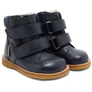 Angulus Navy/Blauer Nebel Anfänger Tex-Stiefel Mittel mit Klettverschluss