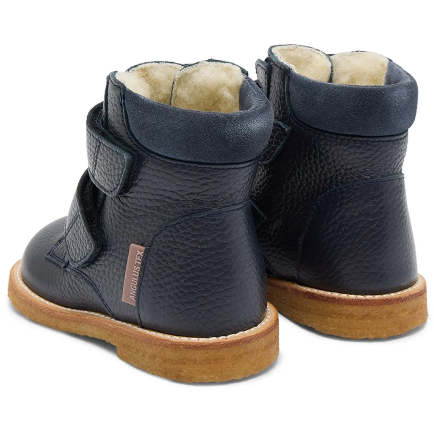 Angulus Navy/Blauer Nebel Anfänger Tex-Stiefel Mittel mit Klettverschluss