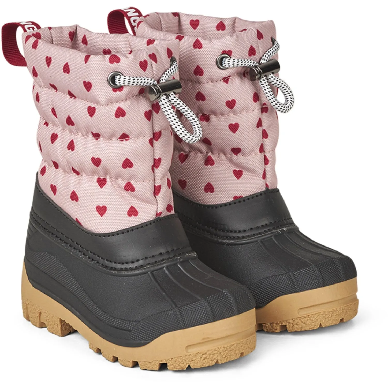 Angulus Rose Hearts Print Thermisch gefütterter Stiefel Mittlere Wollfütterung