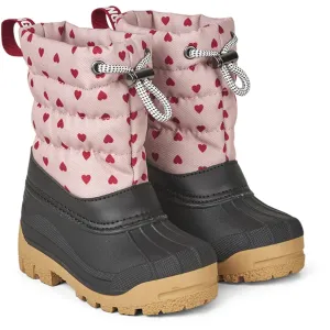 Angulus Rose Hearts Print Thermisch gefütterter Stiefel Mittlere Wollfütterung