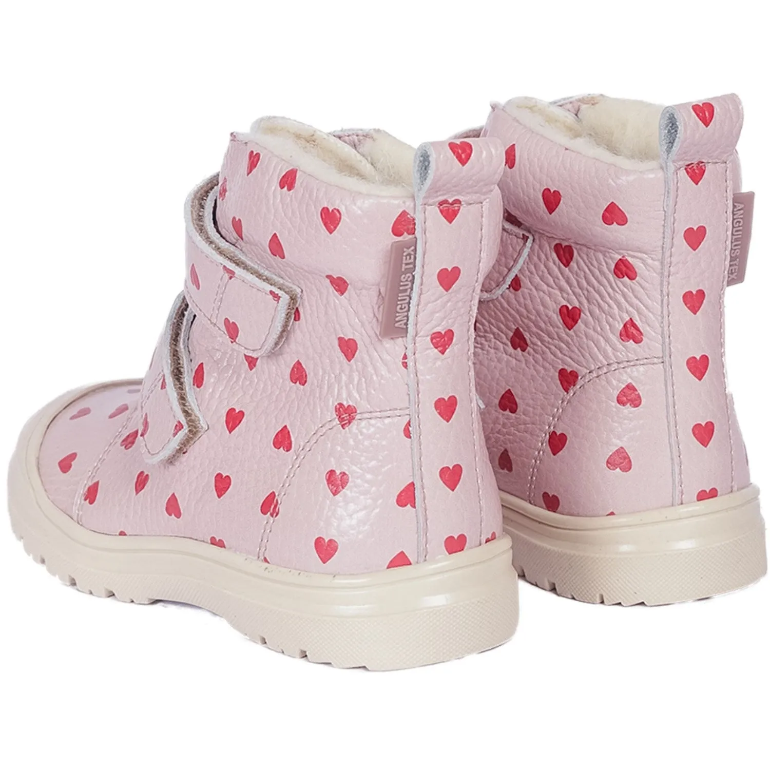 Angulus Rose Hearts Tex-Stiefel Mit Herzprint Und Wollfutter