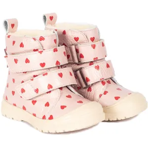 Angulus Rose Hearts Textil-Leder-Stiefel mit Merinowolle-Futter und Herzprint