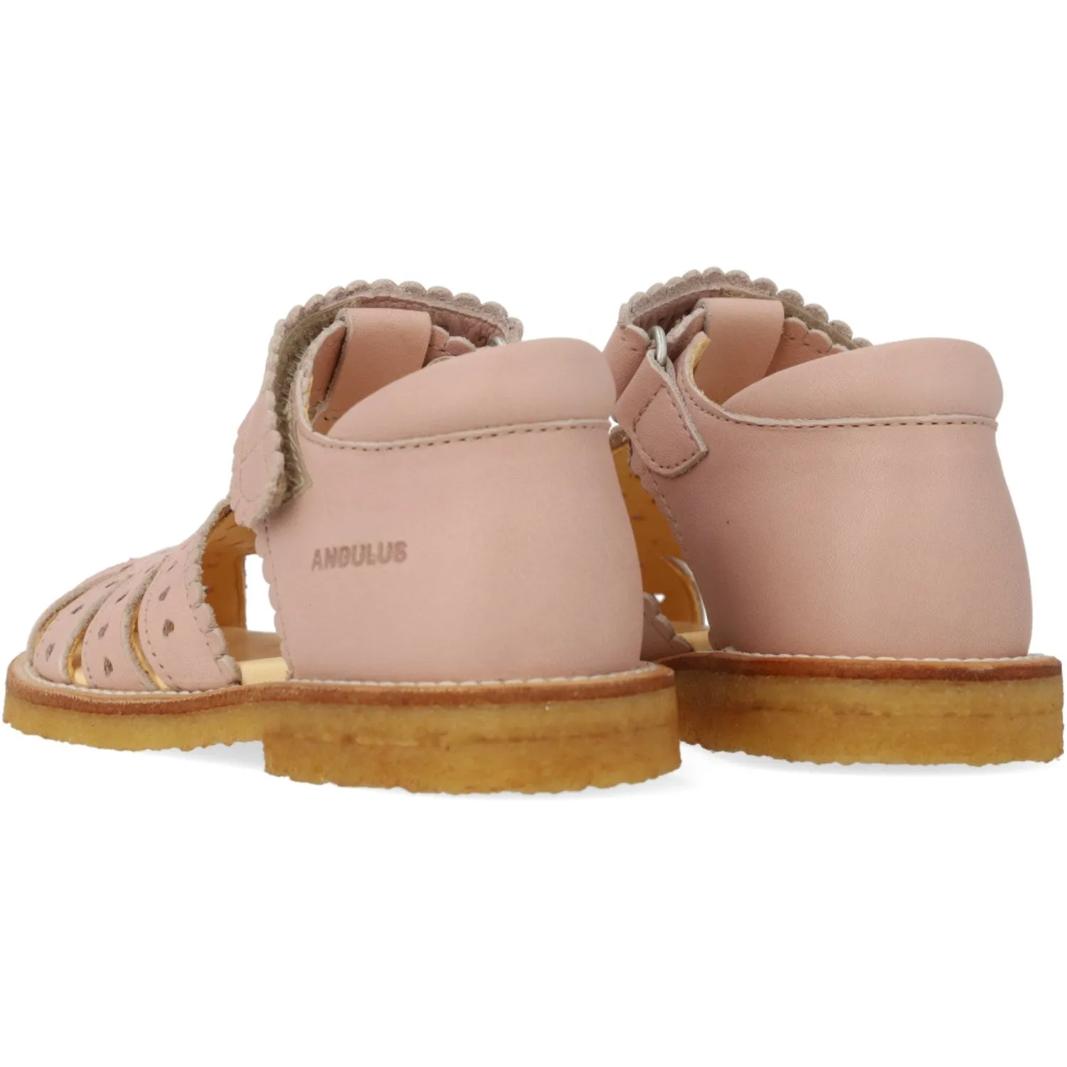 Angulus Rosebud Sandale mit Mini-Herzen und Klettverschluss