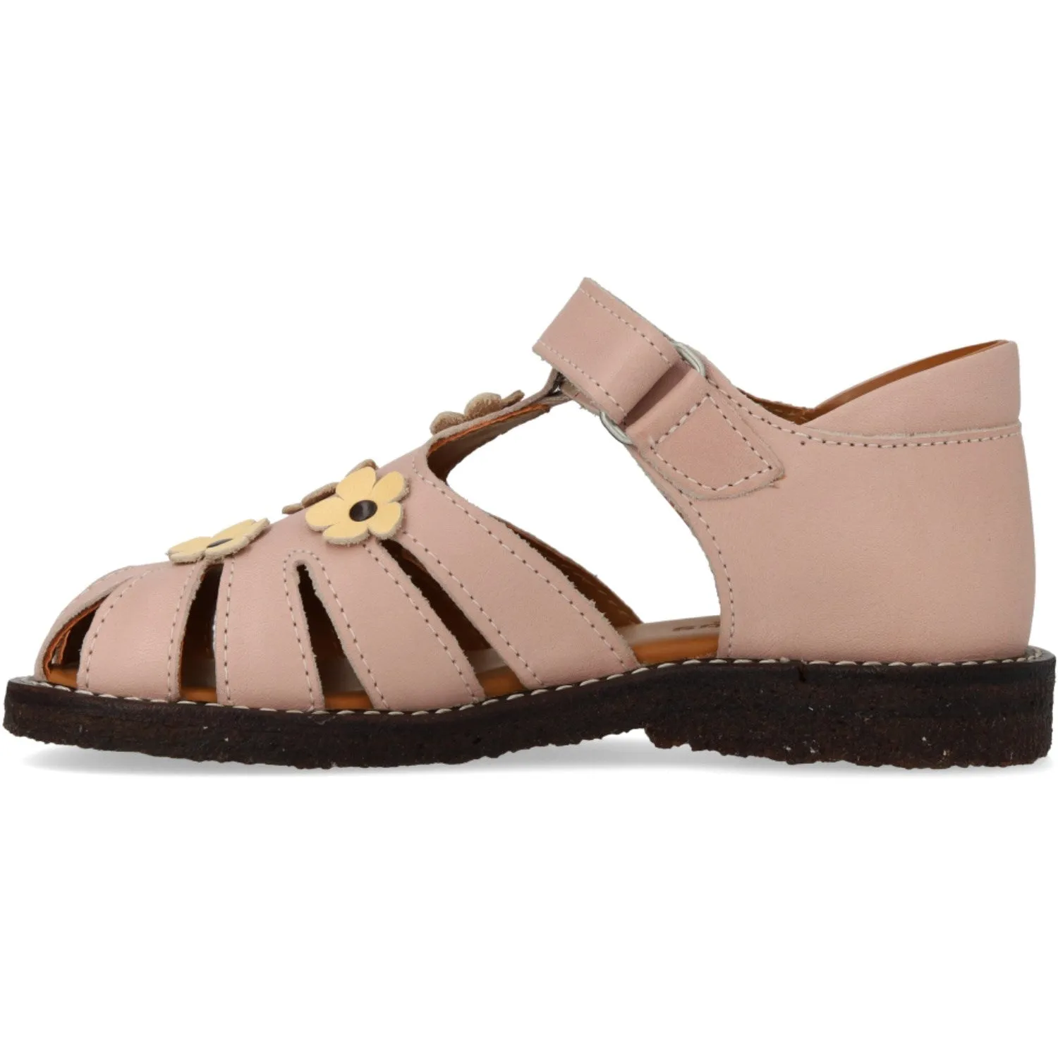 Angulus Rosebud/Mellow Yellow Sandal Mit Blumenapplikationen