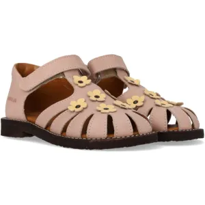 Angulus Rosebud/Mellow Yellow Sandal Mit Blumenapplikationen