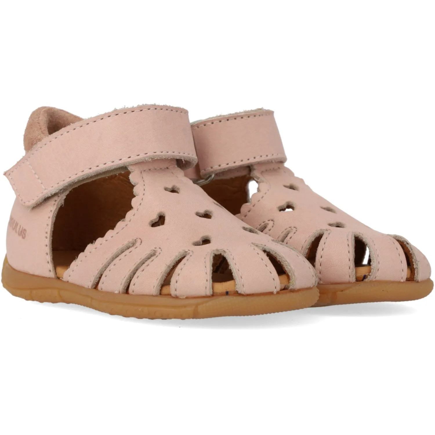 Angulus Rosebud/Rosebud Barnets Erster Sandalen mit ausgestanztem Herz-Muster