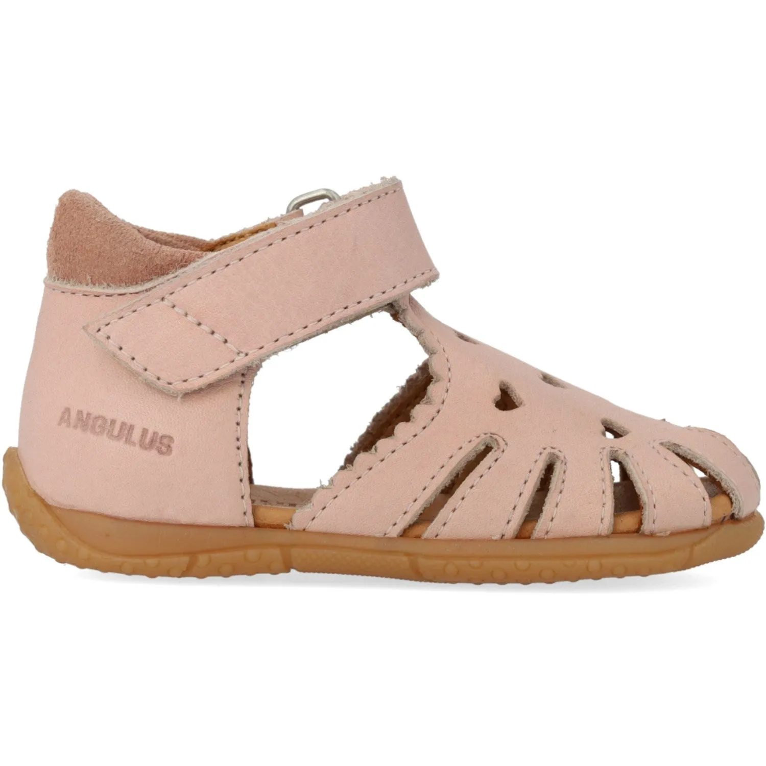Angulus Rosebud/Rosebud Barnets Erster Sandalen mit ausgestanztem Herz-Muster