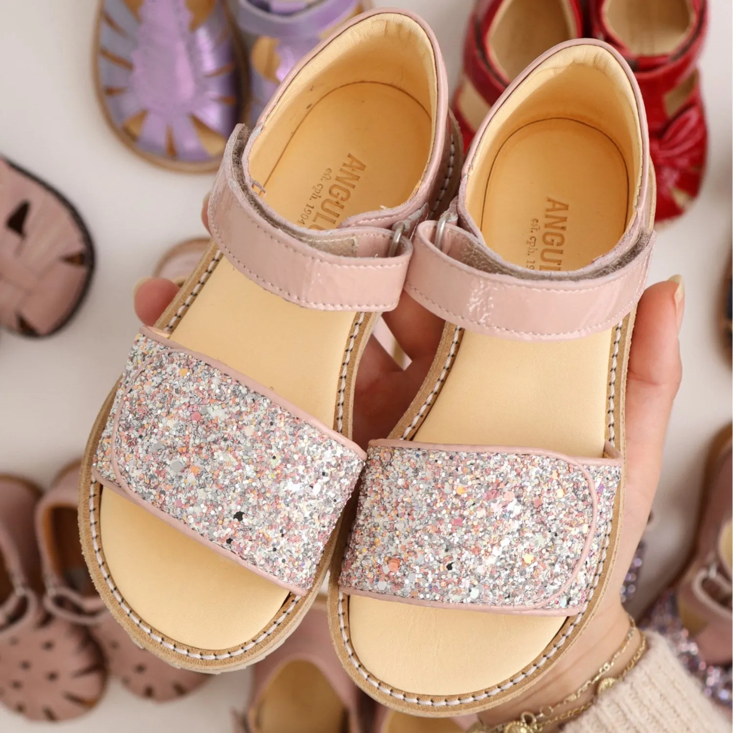 Angulus Rosebud/Rosebud Glitzer Laksandal Mit Funkelnder Glitzer-Detail