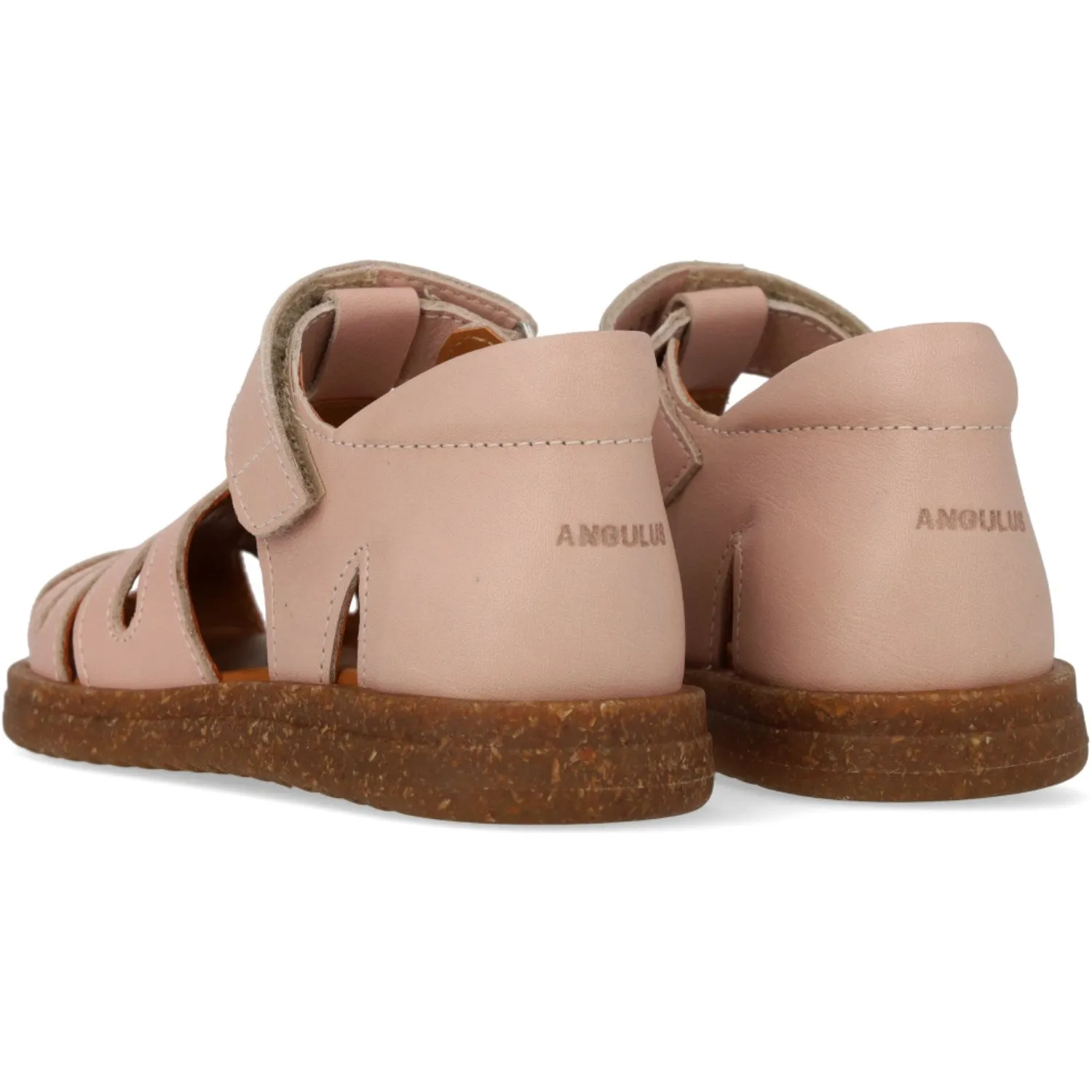 Angulus Rosebud/Rosebud Glitzer Leder Herz Sandale mit funkelndem Glitzerherz