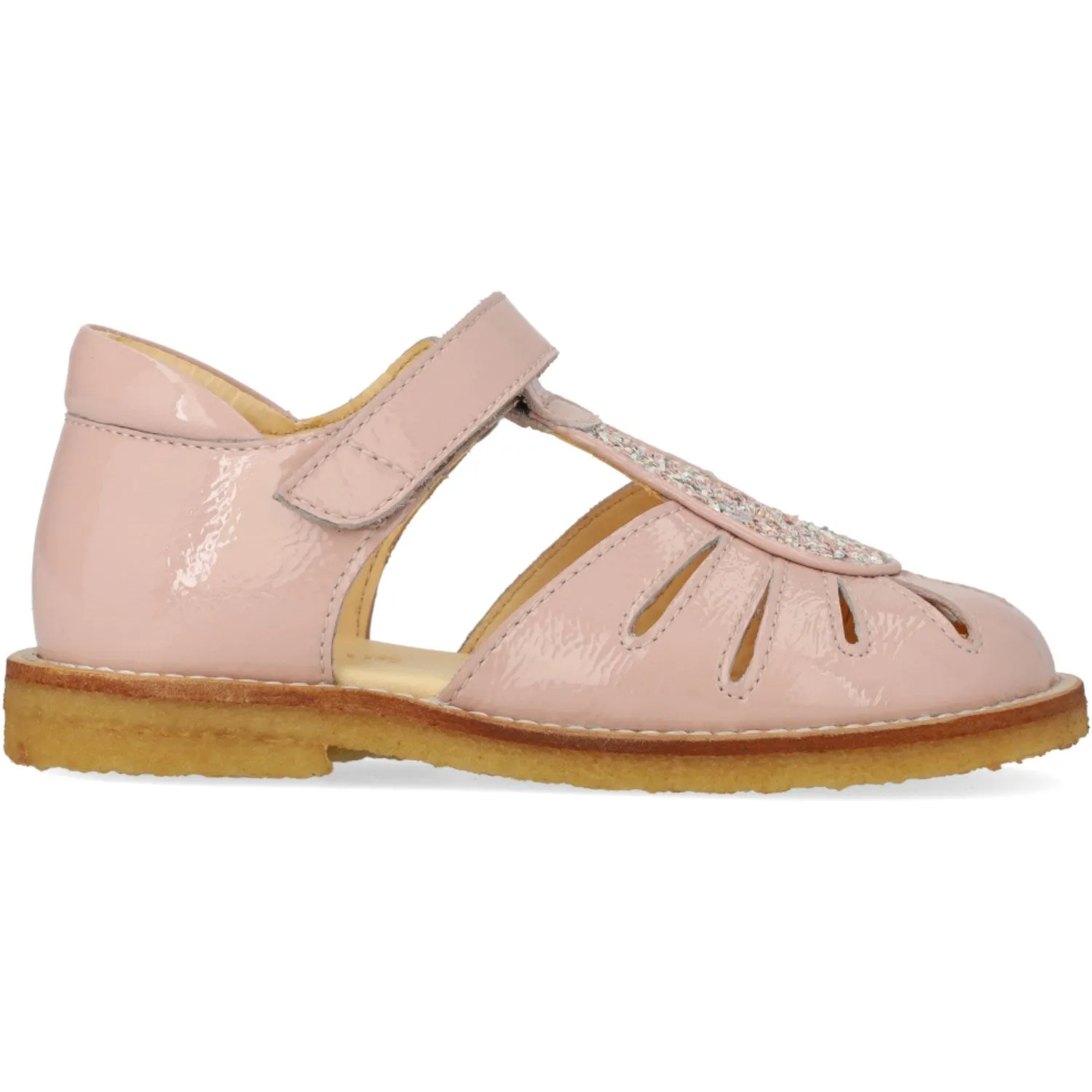 Angulus Rosebud/Rosebud Glitzer-Sandalette mit Tropfen-Detail in funkelndem Glitzer