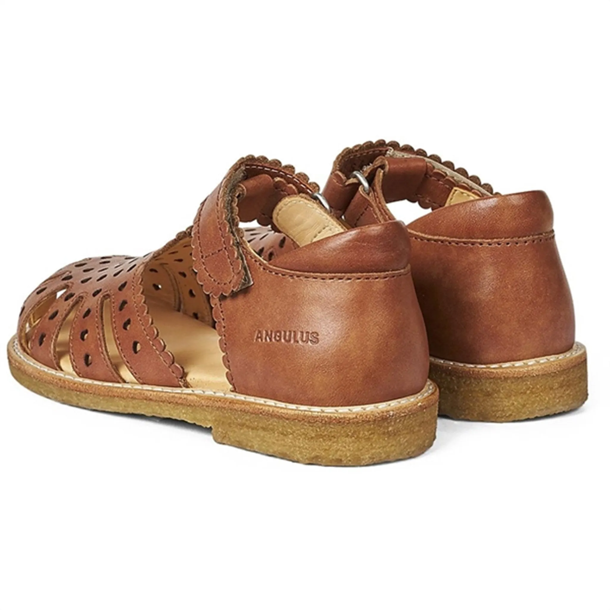 Angulus Sandale W. mit Klettverschluss und Herzen in Beige