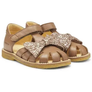 Angulus Sandalen Mandel/Ahorn Glitzer