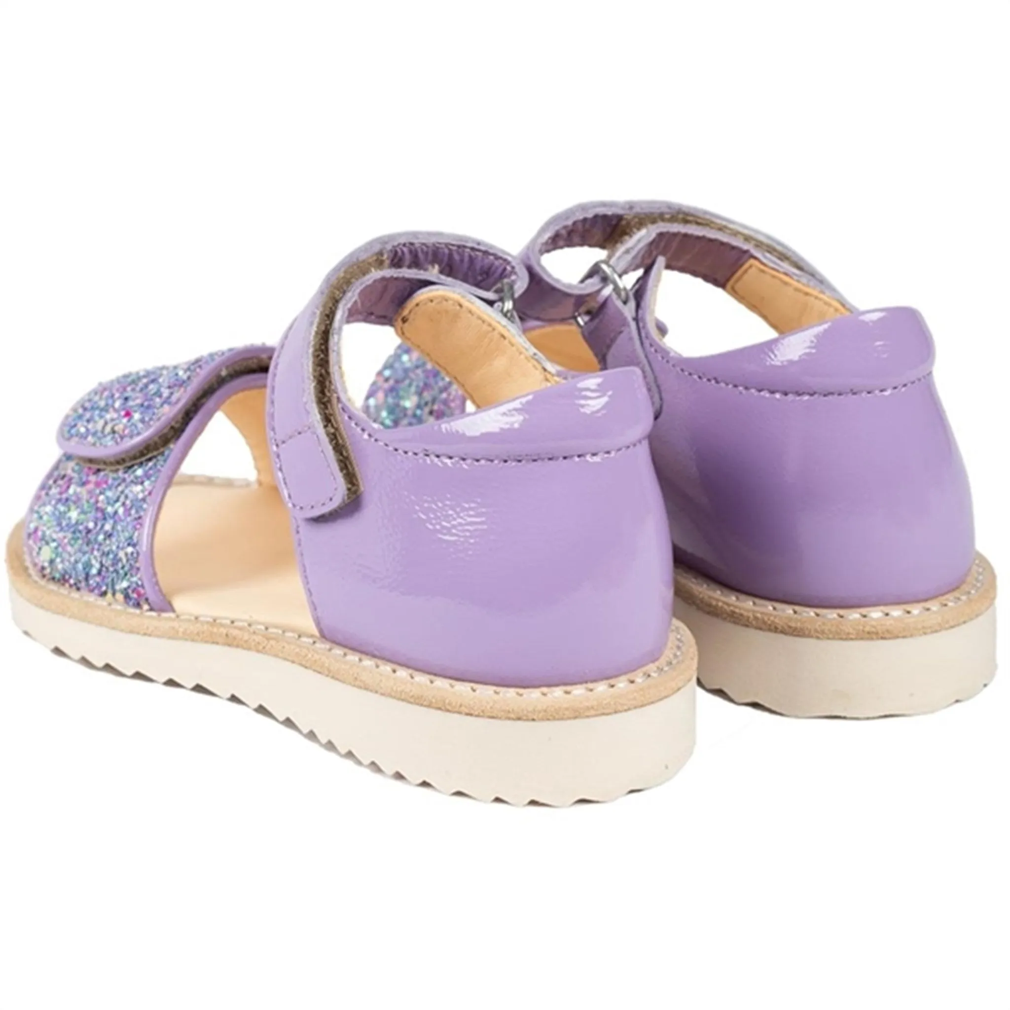 Angulus Sandalen Lila/Konfetti Glitzer