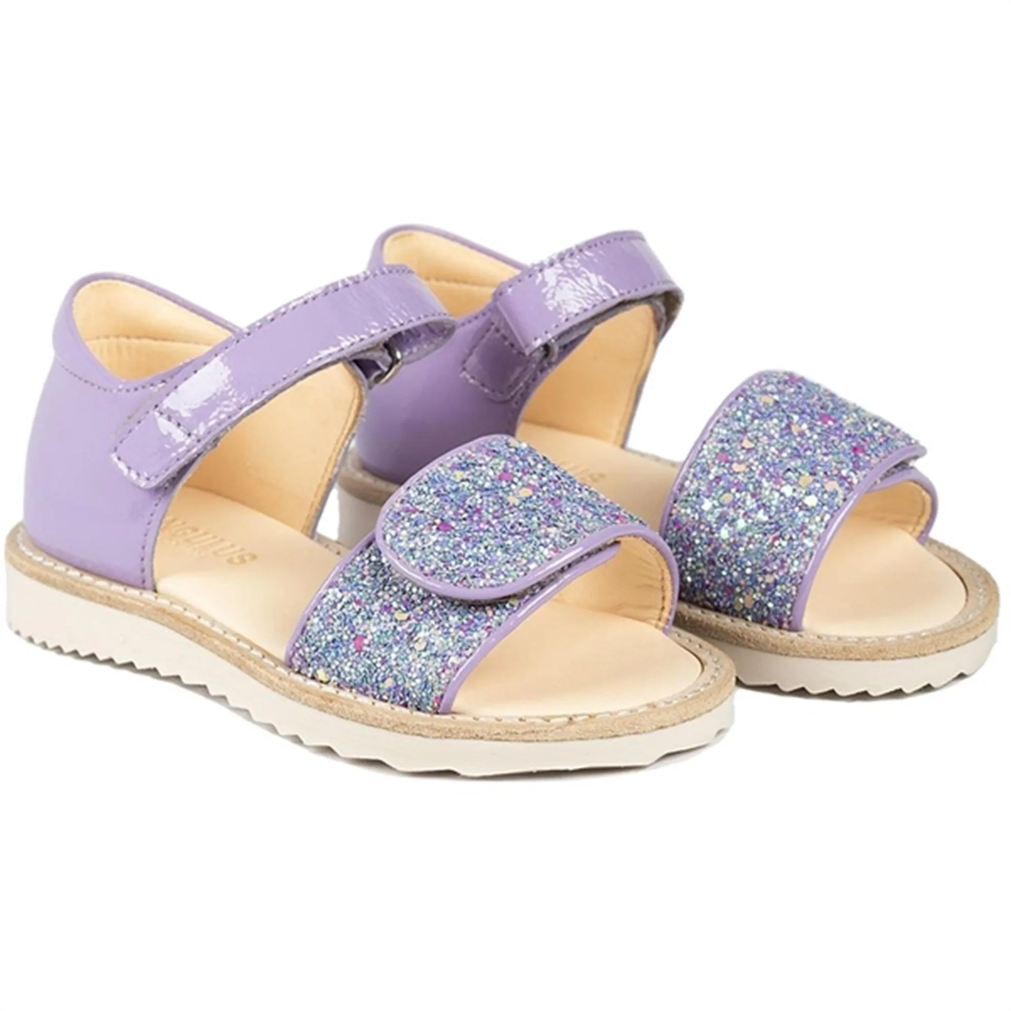 Angulus Sandalen Lila/Konfetti Glitzer