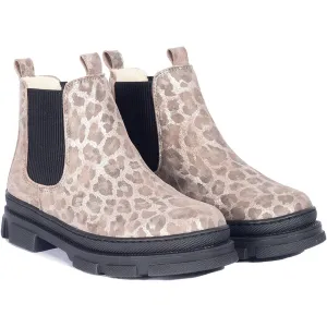 Angulus Silber Leo/Schwarz Chelsea Stiefel mit Elastik und Wollfutter