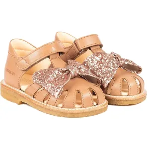 Angulus Starter Sandalen Mandel/Ahorn Glitzer
